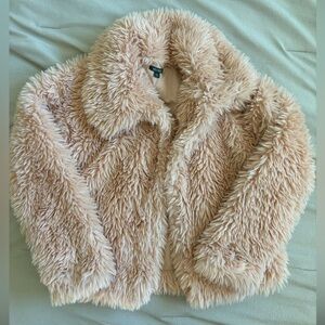 pink faux fur jacket